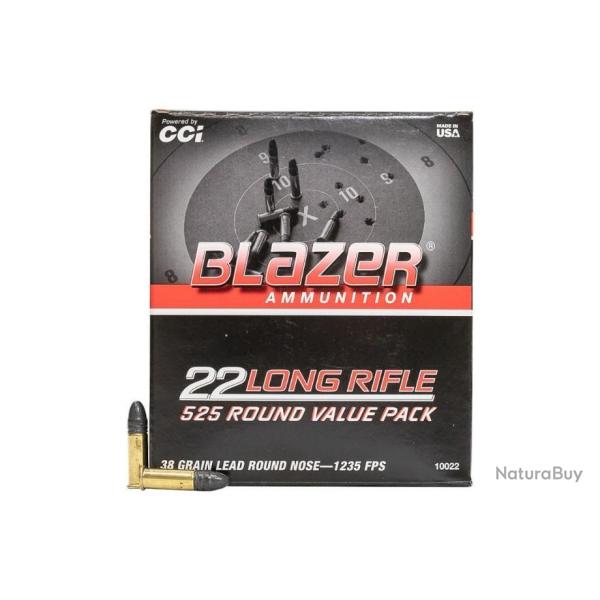 Vente flash ! LOT DE 525 BALLES EN VRAC CCI BLAZER 22LR LEAD ROUND NOSE 38G