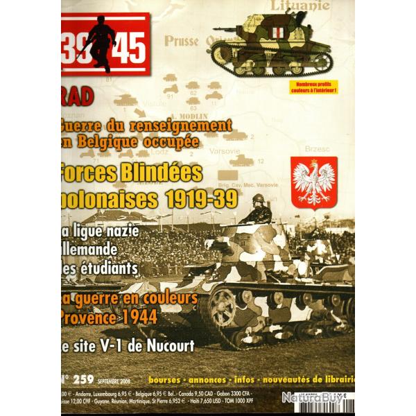 39-45 Magazine 259 site v-1 nucourt , jerrycans, renseignement belgique, �tudiants germaniques, rad
