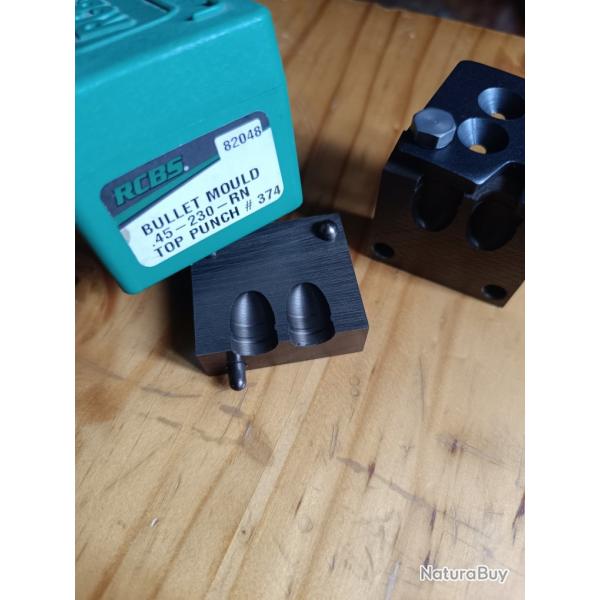 MOULE A BALLE RCBS CALIBRE .45 2 CAVITES.........A027