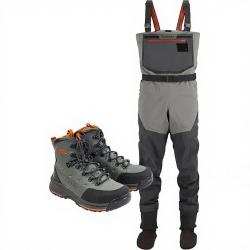 Pack waders SIMMS Freestone Smoke + chaussures feutre LS