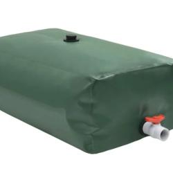 R&eacute;servoir eau PVC vert 1000 L pliable avec robinet stockage pluie