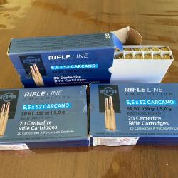 Munitions 6,5 x 52 Carcano
