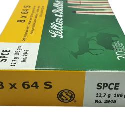 DESTO AMMO - BOITE DE 20 CARTOUCHES SELLIER BELLOT CAL.8x64S SPCE 196GRS