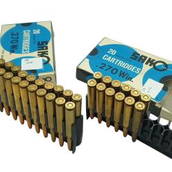 DESTO AMMO - LOT DE 32 CARTOUCHES SAKO CAL.270WIN FMJ 130GRS