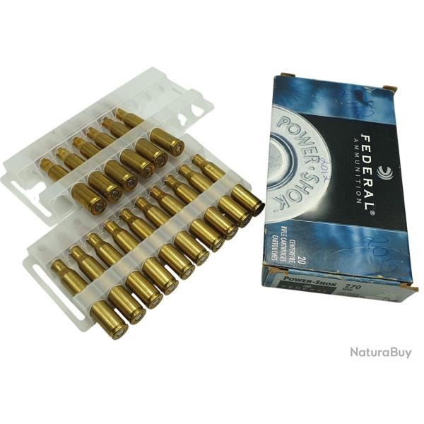 DESTO AMMO - BOITE DE 16 MUNITIONS FEDERAL CAL.270WIN POWER SHOK SOFT POINT RN 150GRS
