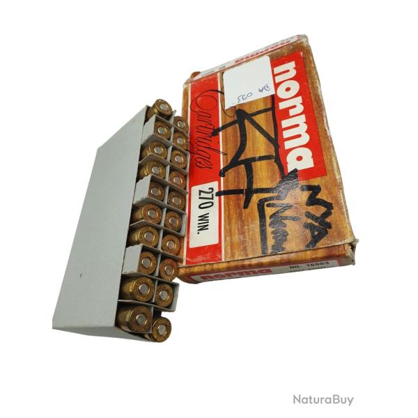 DESTO AMMO - BOITE DE 20 MUNITIONS NORMA CAL.270WIN SEMI BLIND� 150GRS