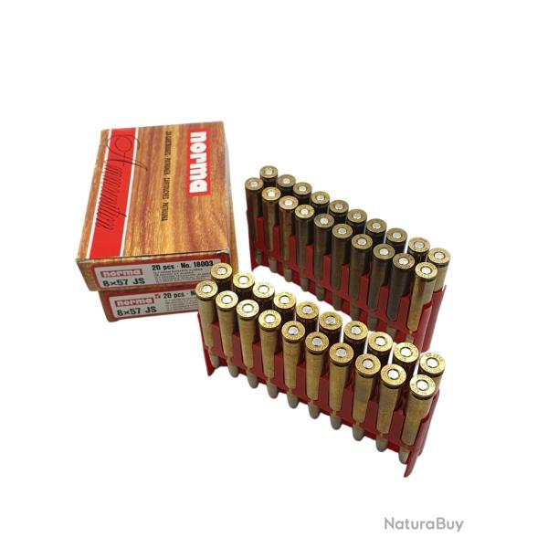 DESTO AMMO - LOT DE 2 BOITES DE 20 CARTOUCHES NORMA CAL.8x57JS ALASKA 196GRS