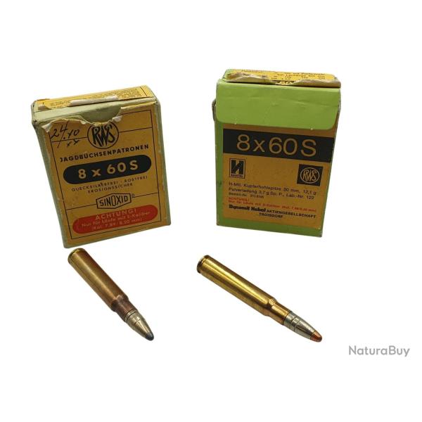 DESTO AMMO - LOT DE 30 MUNITIONS RWS CAL.8x60S H-MANTEL 187Grs