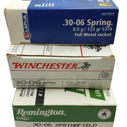 DESTO AMMO - LOT DE 151 CARTOUCHES 30-06 FMJ