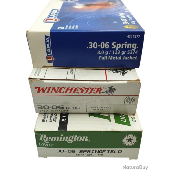 DESTO AMMO - LOT DE 151 CARTOUCHES 30-06 FMJ