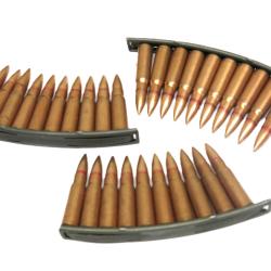 Paquet de 30 cartouches AK 47  7.62 x 39 avec lames chargeurs Cat&eacute;gorie B