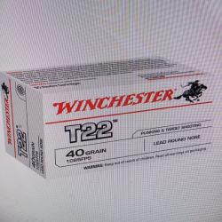 Winchester T22 22lr 40 grains lrn 500 munitions