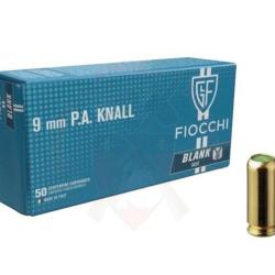 Cartouches FIOCCHI 9mm &agrave; blanc PAK
