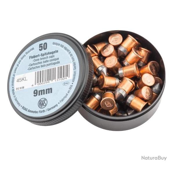 Balles Flobert Conique 9mm RWS x50
