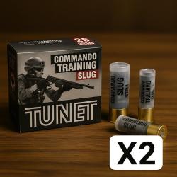 Cartouches Tunet Commando training Slug 28g - Cal.12 - Bo&icirc;te de 50 - DESTOCKAGE !