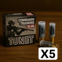Cartouches Tunet Commando training Slug 28g - Cal.12 - 125 cartouches - DESTOCKAGE !