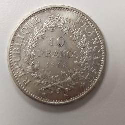 Vends lot de pi&egrave;ces de 10 francs argent Hercule 1968