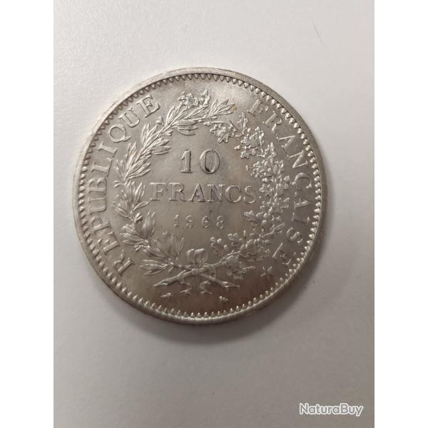 Vends lot de pi�ces de 10 francs argent Hercule 1968