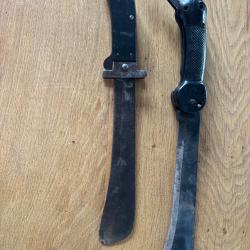 Vends deux machettes US de la deuxi&egrave;me guerre mondiale
