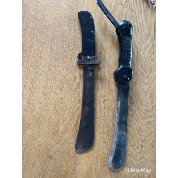 Vends deux machettes US de la deuxi�me guerre mondiale