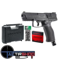 Pack Pistolet de d&eacute;fense T4E TPX 50 GEN2 CAL 50 - 19,9 J -100 Billes Acier, 5 cartouches Co2 et Mall