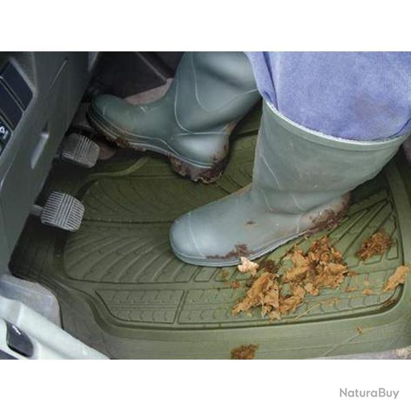Tapis Auto Universel Tread Kaki - Antid�rapant - R�sistant - Protection Int�rieure Durable