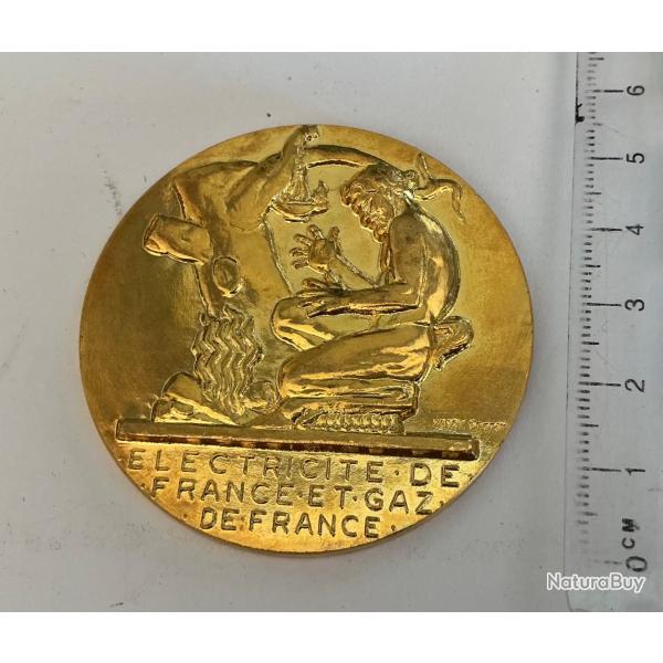FRANCE, M�DAILLE, �LECTRICIT� DE FRANCE ET GAZ DE FRANCE Dropsy - 40 Ann�es de service