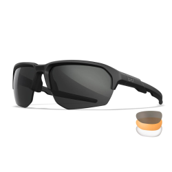 Lunettes de protection Wiley X WX JAKL 3 &eacute;crans - Noir / Neutre / Fum&eacute; / Light Rust