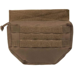 Poche ventrale Mil-Tec Drop Down MOLLE polyester enduit PVC 23 &times; 4,5 &times; 16 cm - Dark Coyote / Taille 