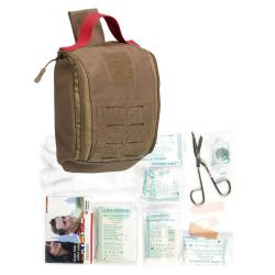 Pochette m&eacute;dicale Mil-Tec IFAK Laser Cut avec kit premiers secours 25 pi&egrave;ces Leina-Werke - Dark Coyo