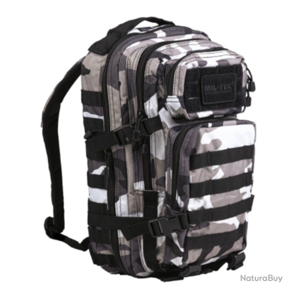 Sac � dos d'assaut Mil-Tec US 20 litres polyester enduit PVC avec syst�me MOLLE classique cousu - Ur