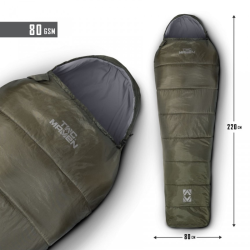 Sac de couchage d'&eacute;t&eacute; Pentagon Cocoon forme momie garnissage 80 g/m&sup2; 220 &times; 80 &times; 50 cm - Vert