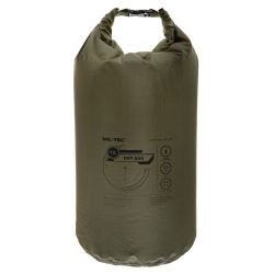 Sac &eacute;tanche Mil-Tec Dry Bag 13L polyester 210T enduit PU 60 g colonne d'eau 5 000 mm - Vert Olive
