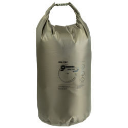 Sac &eacute;tanche Mil-Tec Dry Bag 25 litres polyester 210T enduit PU colonne d'eau 5 000 mm - Vert