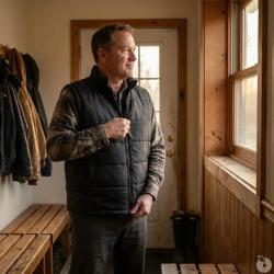 Veste matelass&eacute;e sans manches fermeture zip col montant S &agrave; 3XL S / M