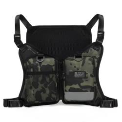 Gilet de rangement camouflage sombre - Multi-poches r&eacute;glable