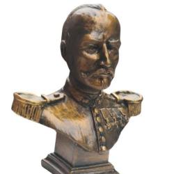 Buste sur socle du Capitaine Danjou de la L&eacute;gion Etrang&egrave;re Camerone 1863 Second Empire