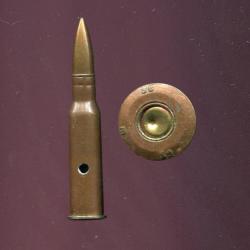 7.62 x 54 R Mosin URSS - RARE cartouche pour mitrailleuse ShKas d'avion - double sertissage de balle
