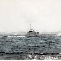 Carte postale HMS Olympus sous-marin -N&deg;8420