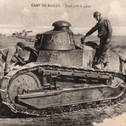 Carte postale "Camp de Mailly - Tank pr&ecirc;t &agrave; partir" -N&deg;8421