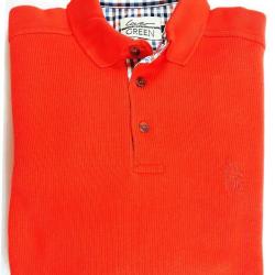 Sweat col boutonn&eacute; orange - Made in Portugal M