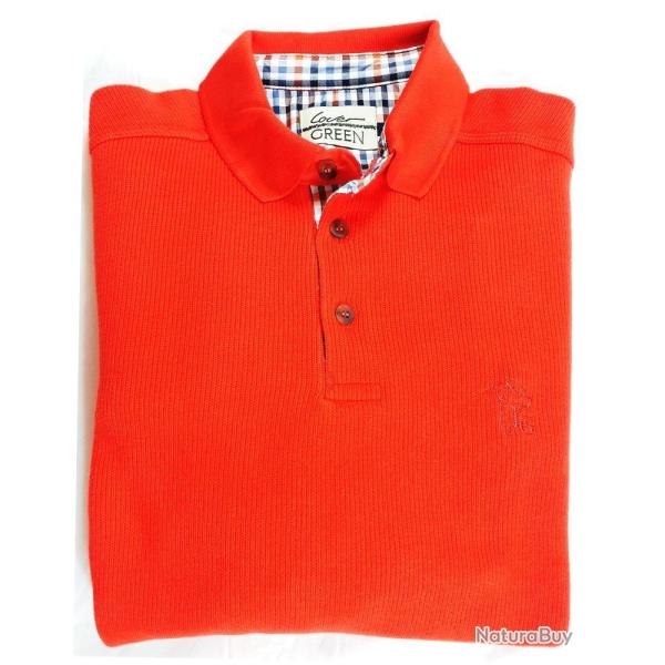 Sweat col boutonn� orange - Made in Portugal XXXL