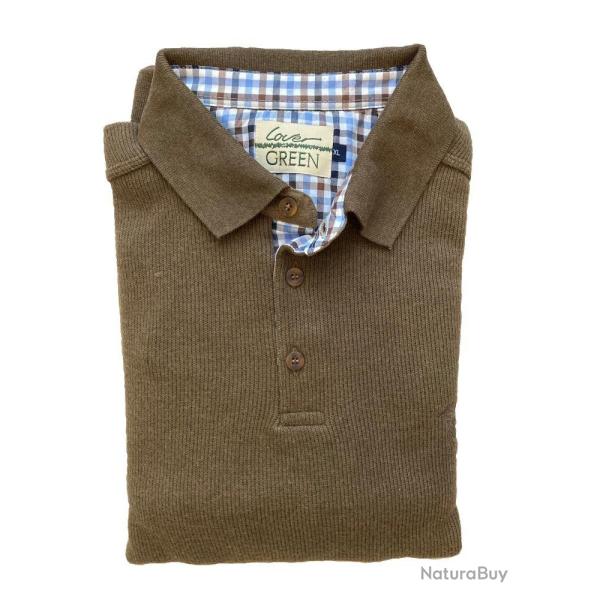 Sweat col boutonn� marron - Made in Portugal XL
