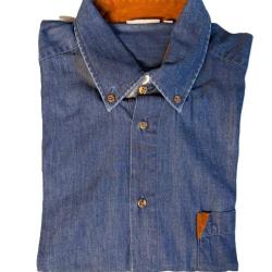 Chemise homme en denim - manches longues L