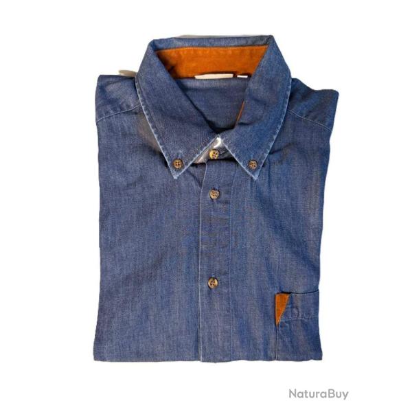 Chemise homme en denim - manches longues L