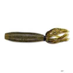 Leurre Souple Gary Yamamoto Fat Ika 10cm 297 - Green Pumpkin Black Flakes