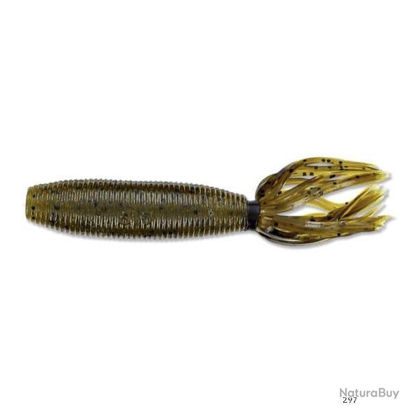 Leurre Souple Gary Yamamoto Fat Ika 10cm 297 - Green Pumpkin Black Flakes