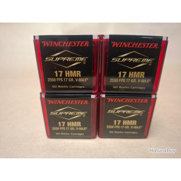 Winchester Supreme 17 HMR V-MAX lot de 4