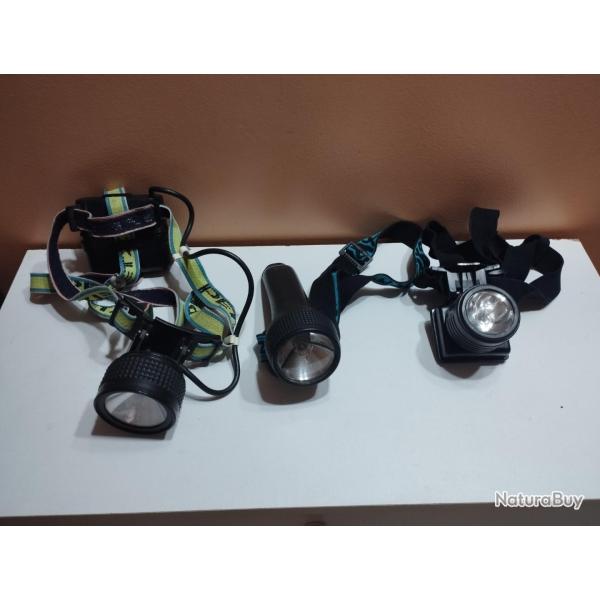 3 LAMPES FRONTALES PETZL SAXO PETZL ZOOM FRENDO RANDONNE CHASSE P�CHE CAMPING
