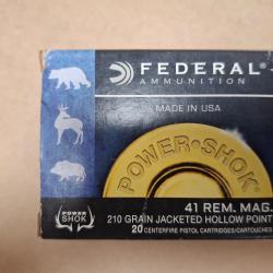 Federal 41 Remington Magnum JHP 210gr par 20